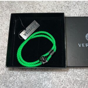 Authentic Versace Metal + Rubber Bracelet with box!